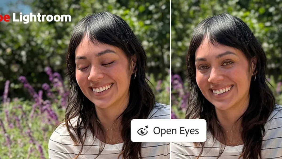 Adobe Lightroom, AI ile kapalı gözleri açabiliyor