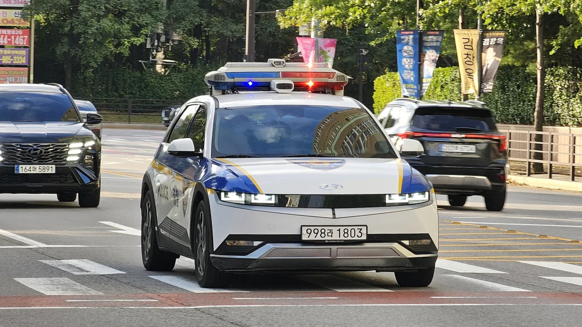Kia elektrikli araçları polis araçları olarak kullanılıyor